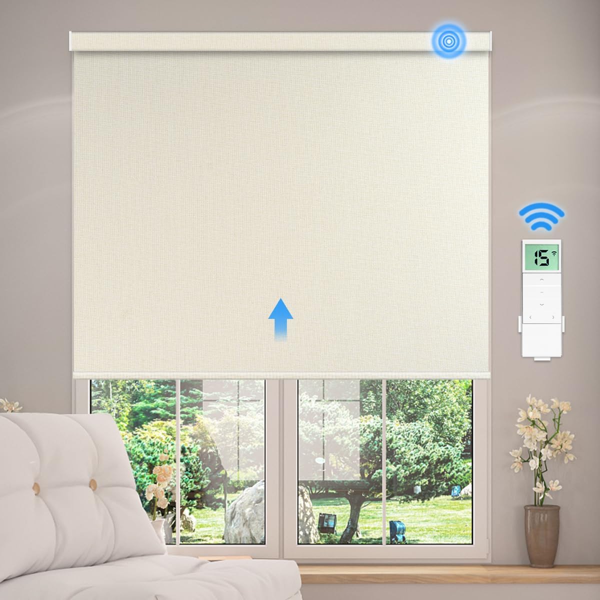 Motorized Blackout Roller Shade (Fabric Wrapped) - Tokblind official