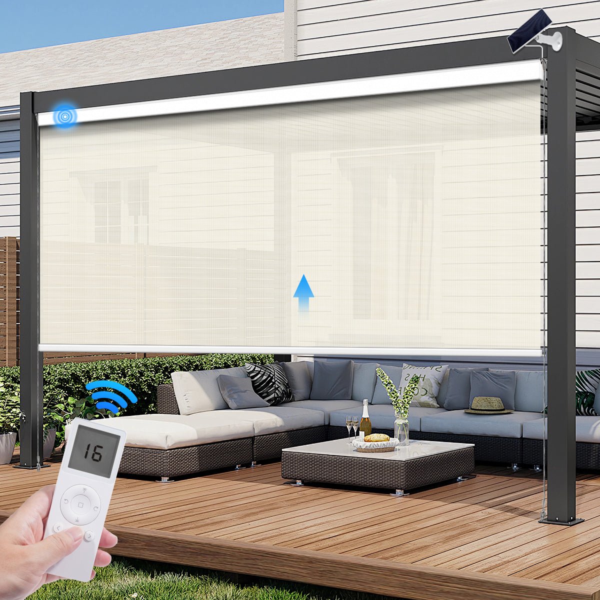 Motorized Outdoor Roller Shade - Tokblind official