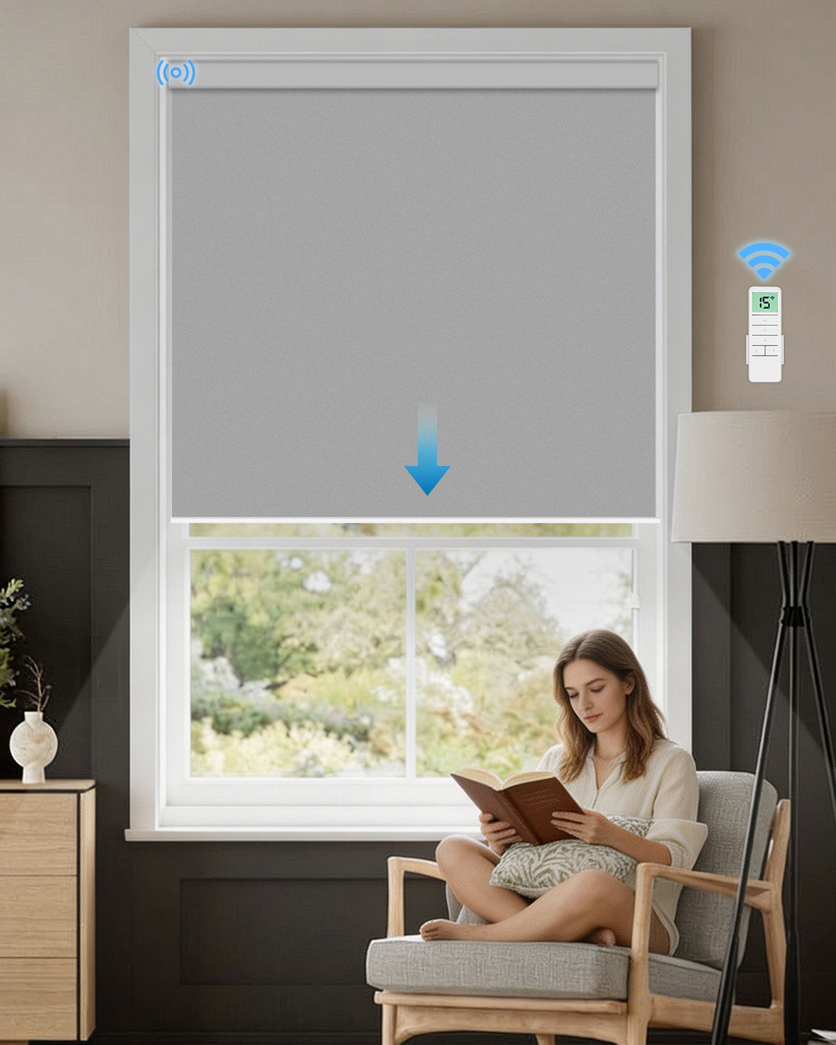 Smart Motorised Blackout Roller Blind