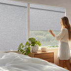 Manual Cordless Dual Roller Shades, Blackout & Sheer, Custom Size