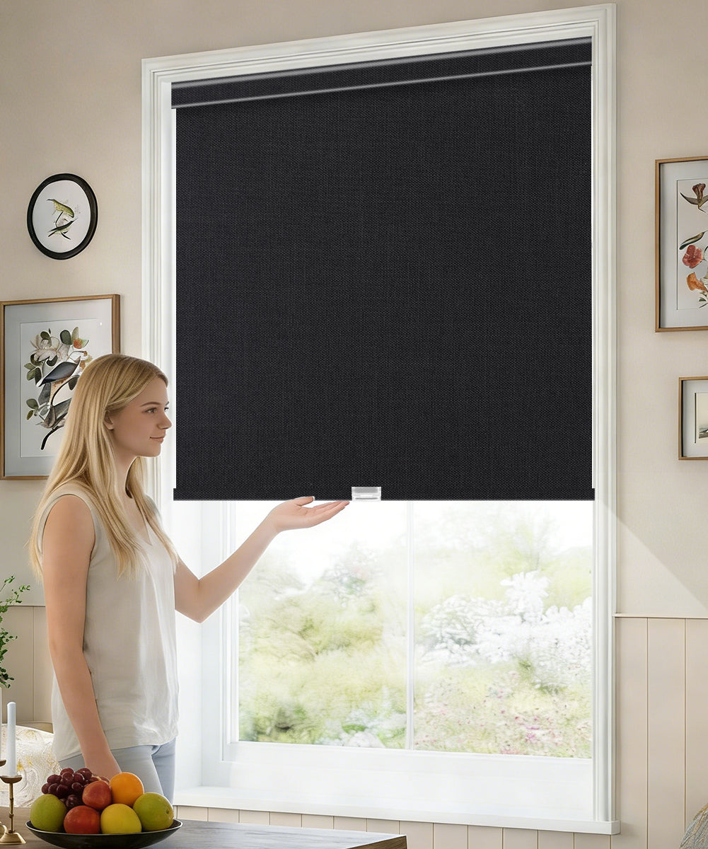 Manually Controlled Blackout Roller Shade - Cordless