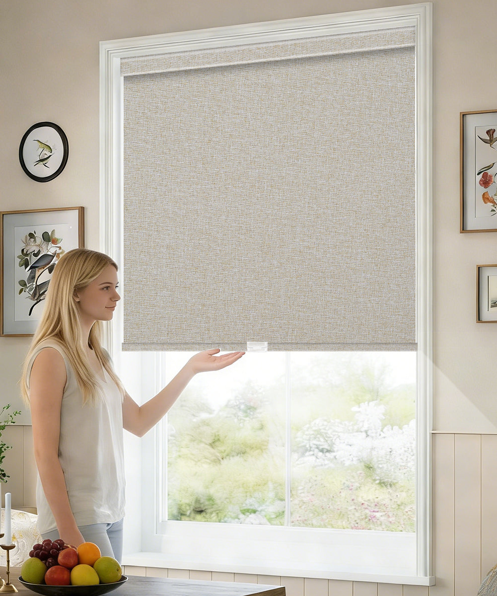 Manually Controlled Blackout Roller Shade - Cordless