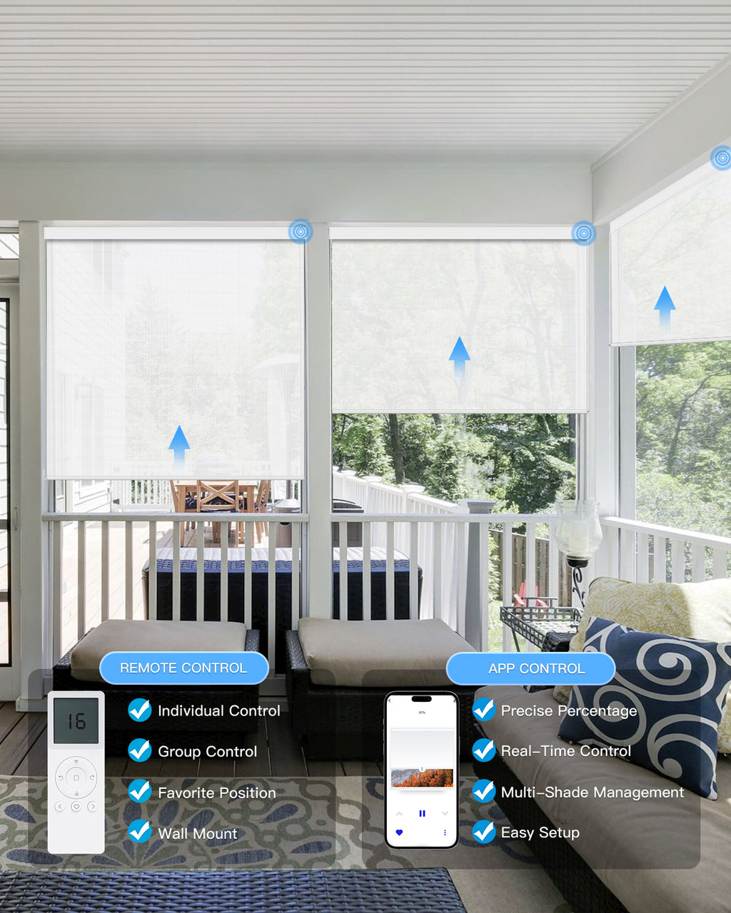Motorised Outdoor Roller Blind