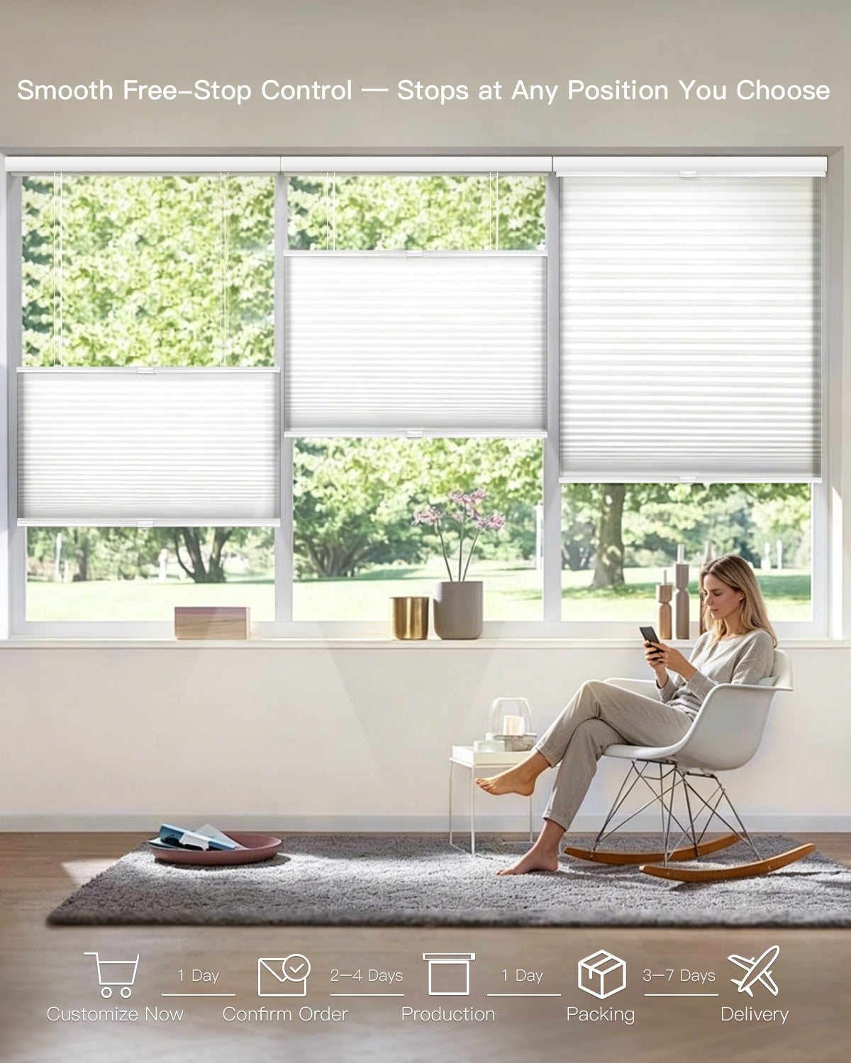 Top Down Bottom Up Manual Cellular Shade - Light Filtering