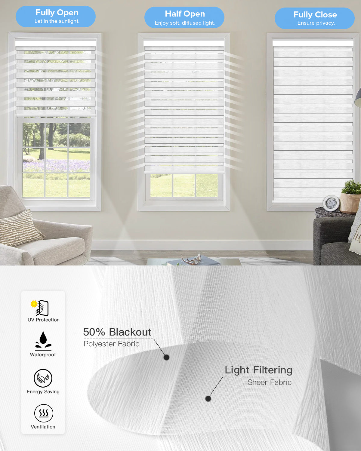 Motorised Zebra Blinds