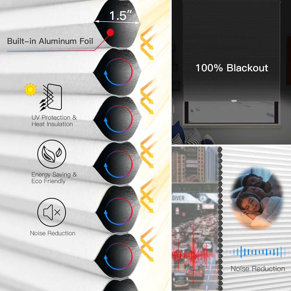 Manual Cordless Blackout Cellular Shade