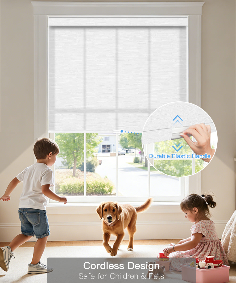 Manual Light Filtering Roller Shades - Cordless