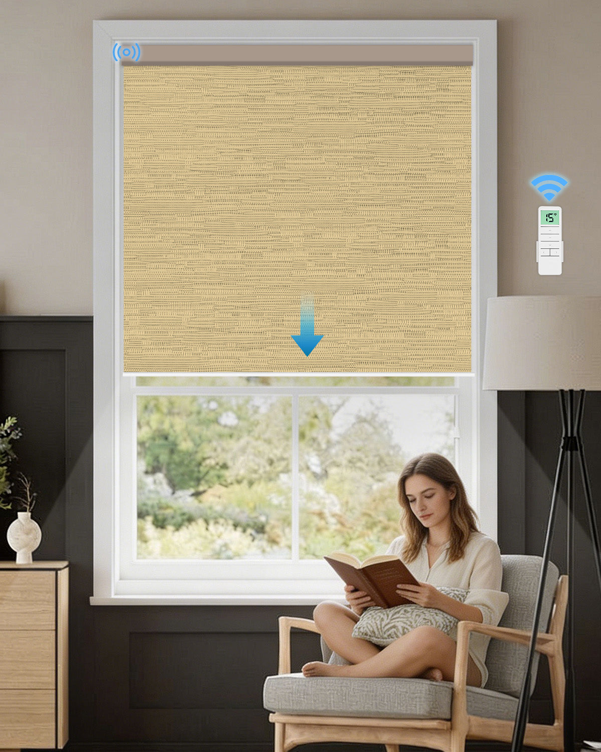 Smart Motorised Blackout Roller Blind