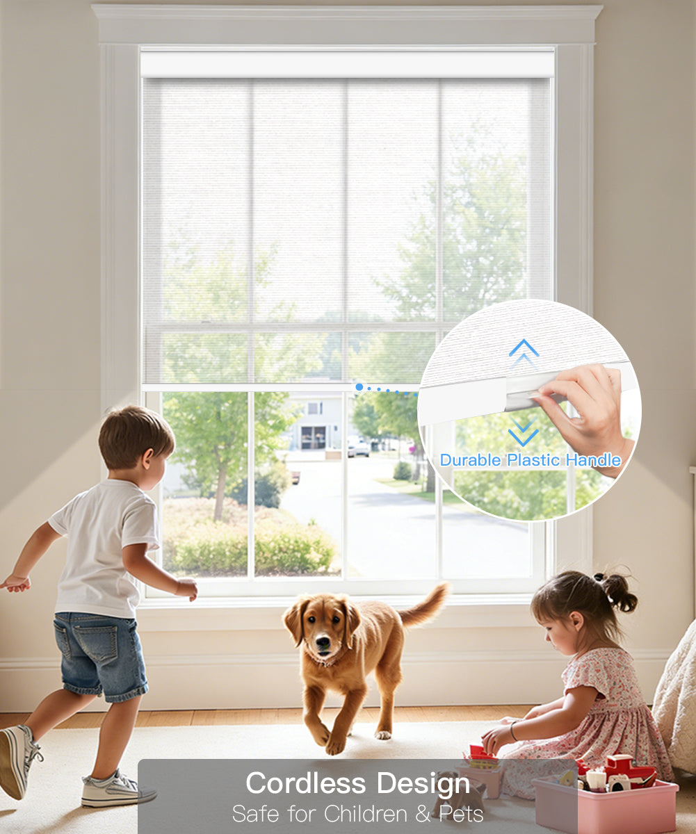 Manual Cordless Light Filtering Roller Shade - Sheer Fabric