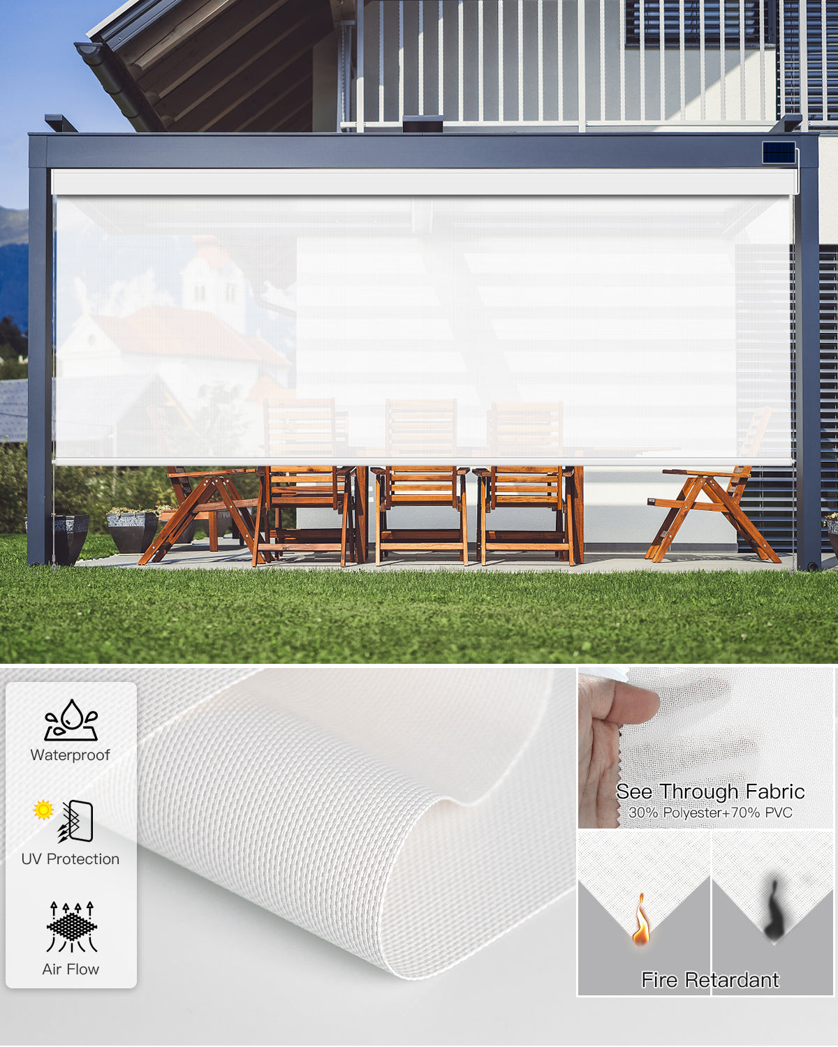 Motorised Outdoor Roller Blind