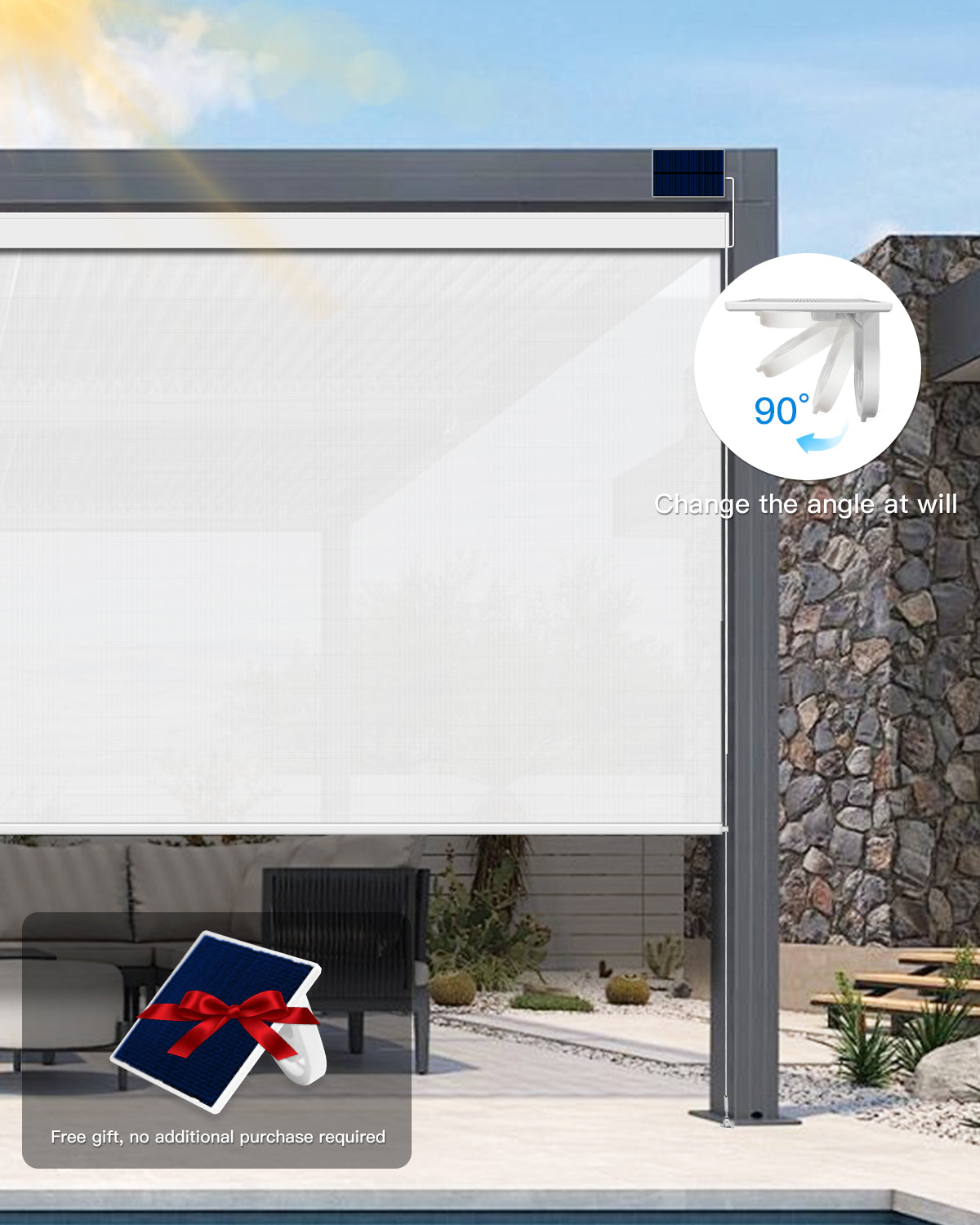 Motorised Outdoor Roller Blind