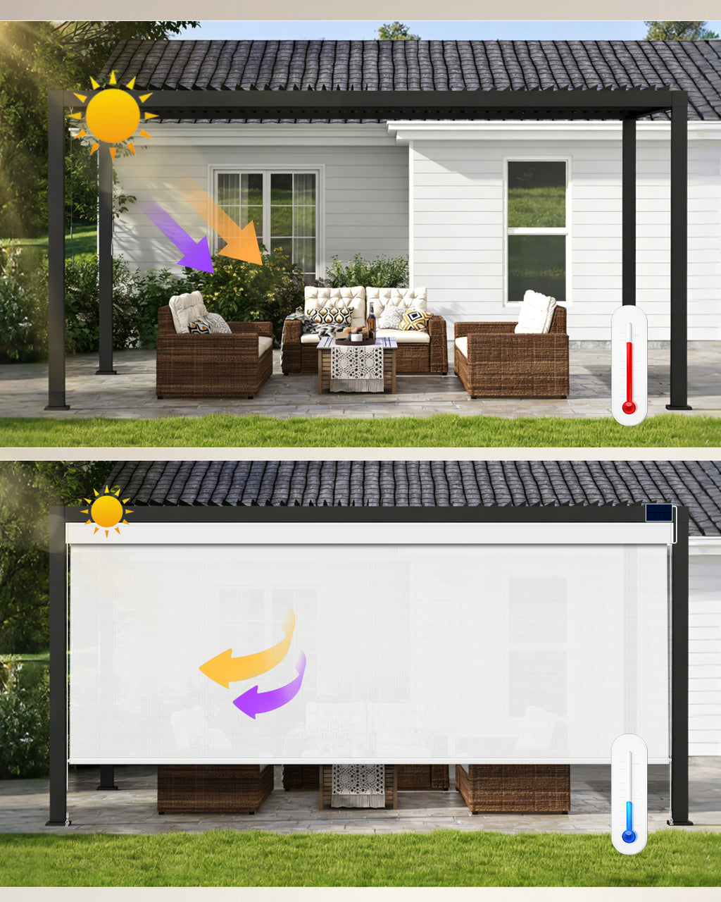 Motorised Outdoor Roller Blind