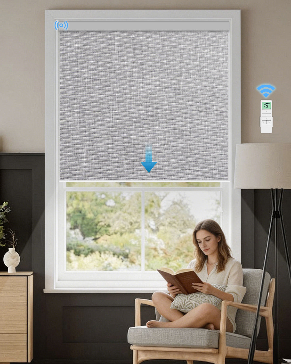 Smart Motorised Blackout Roller Blind