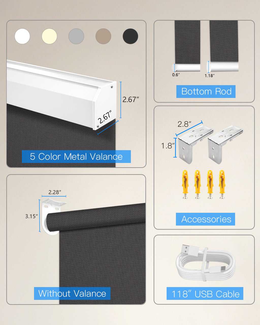 Motorised Light Filtering Fireproof Roller Blinds