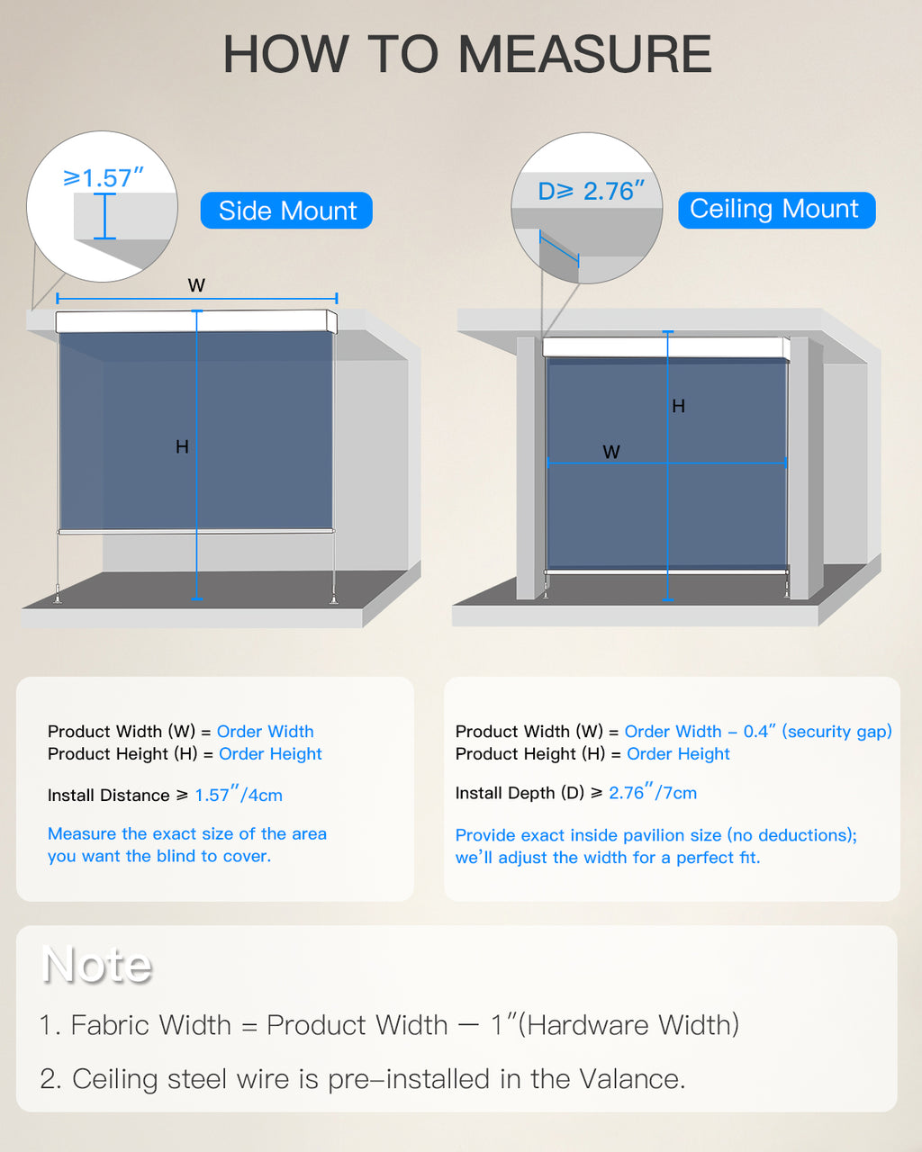 Motorised Outdoor Roller Blind