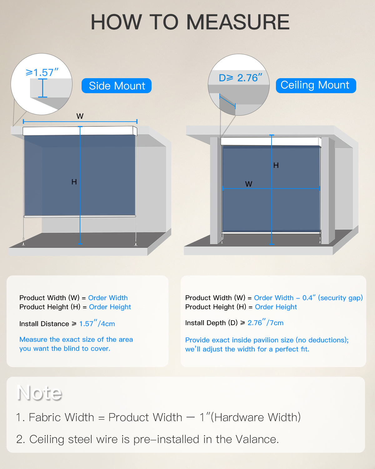 Motorised Outdoor Roller Blind
