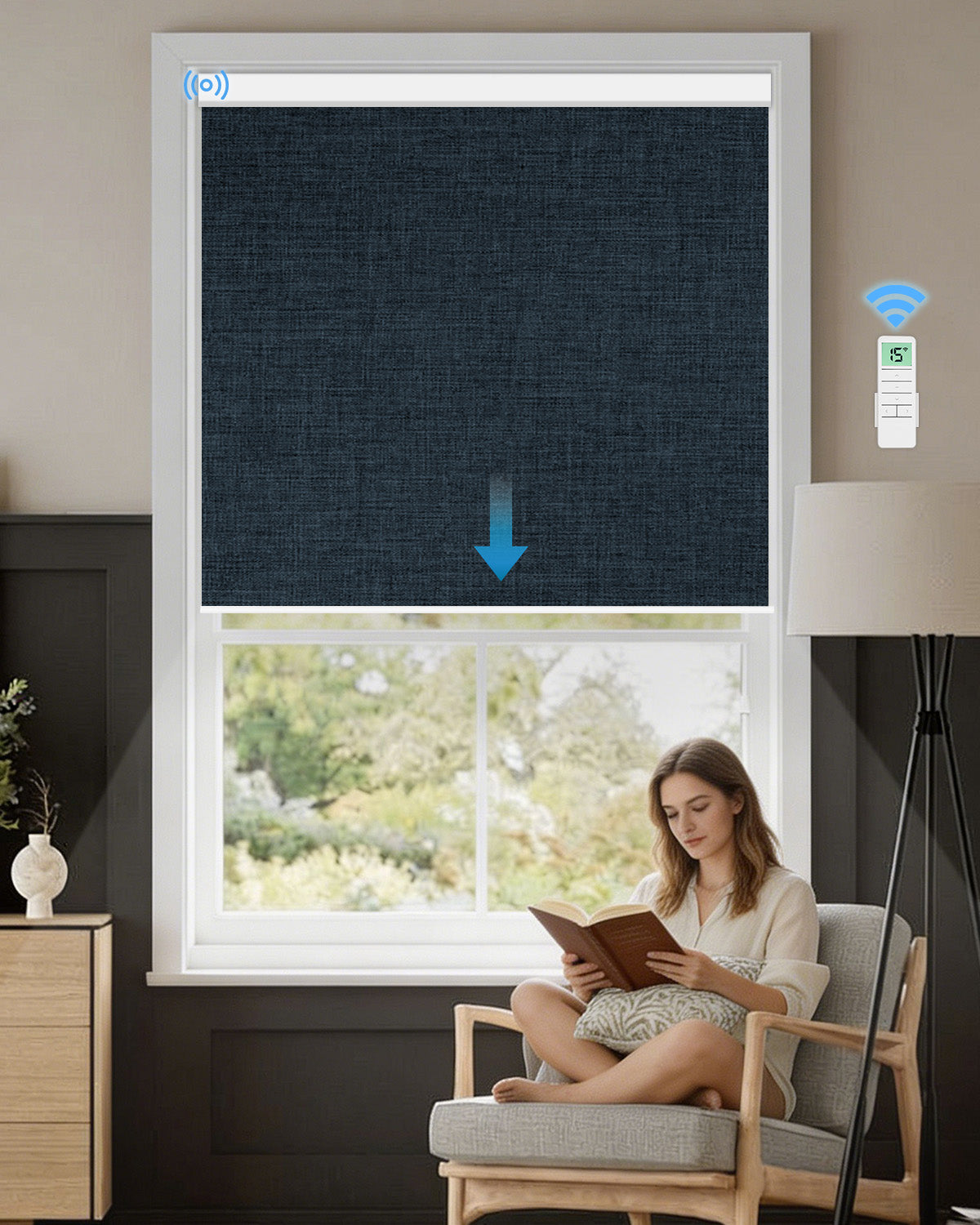 Smart Motorised Blackout Roller Blind