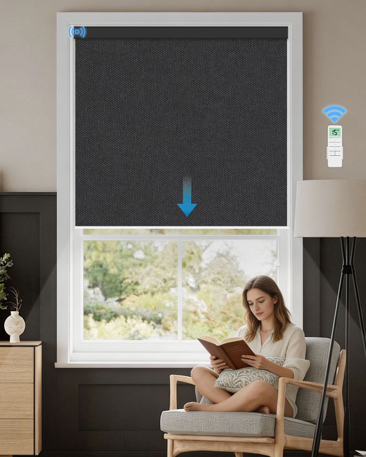 Smart Motorised Blackout Roller Blind