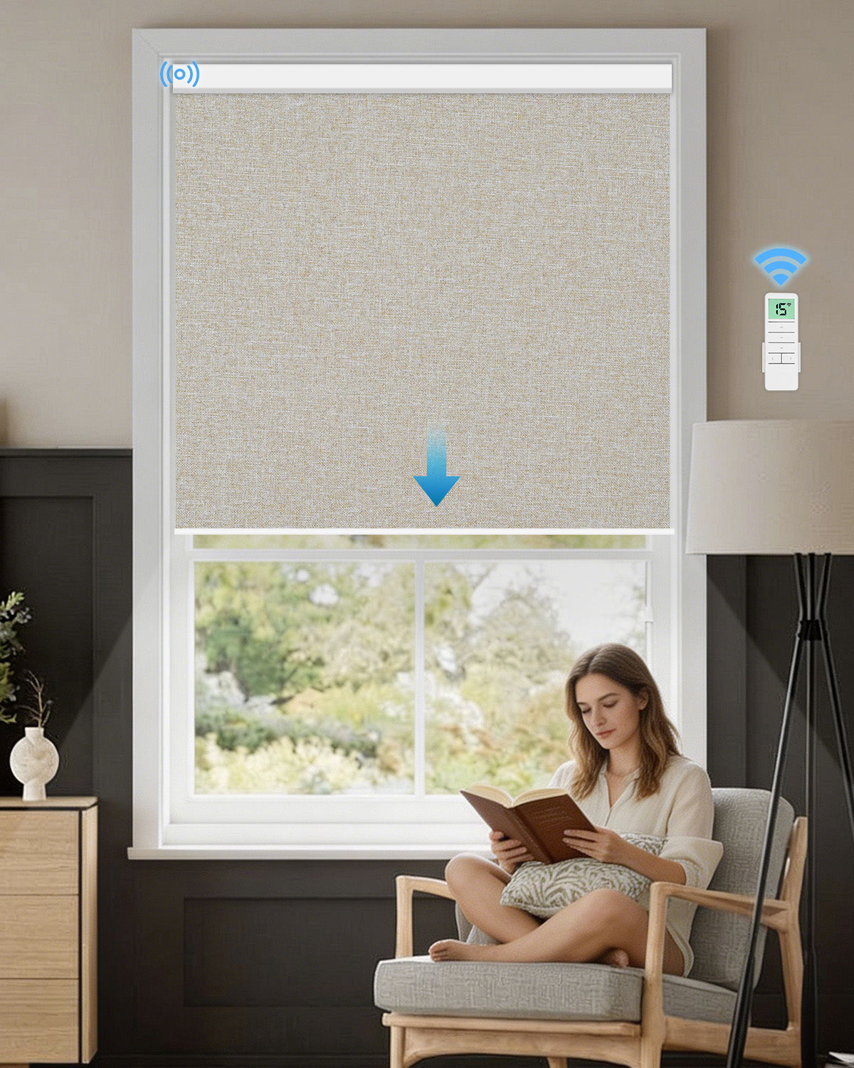 Smart Motorised Blackout Roller Blind