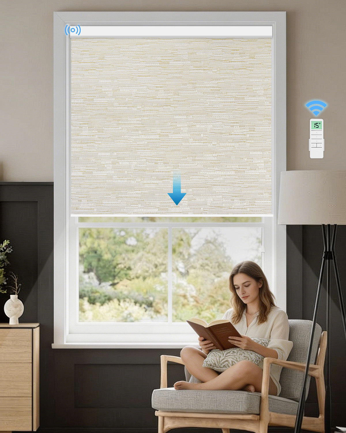 Smart Motorised Blackout Roller Blind
