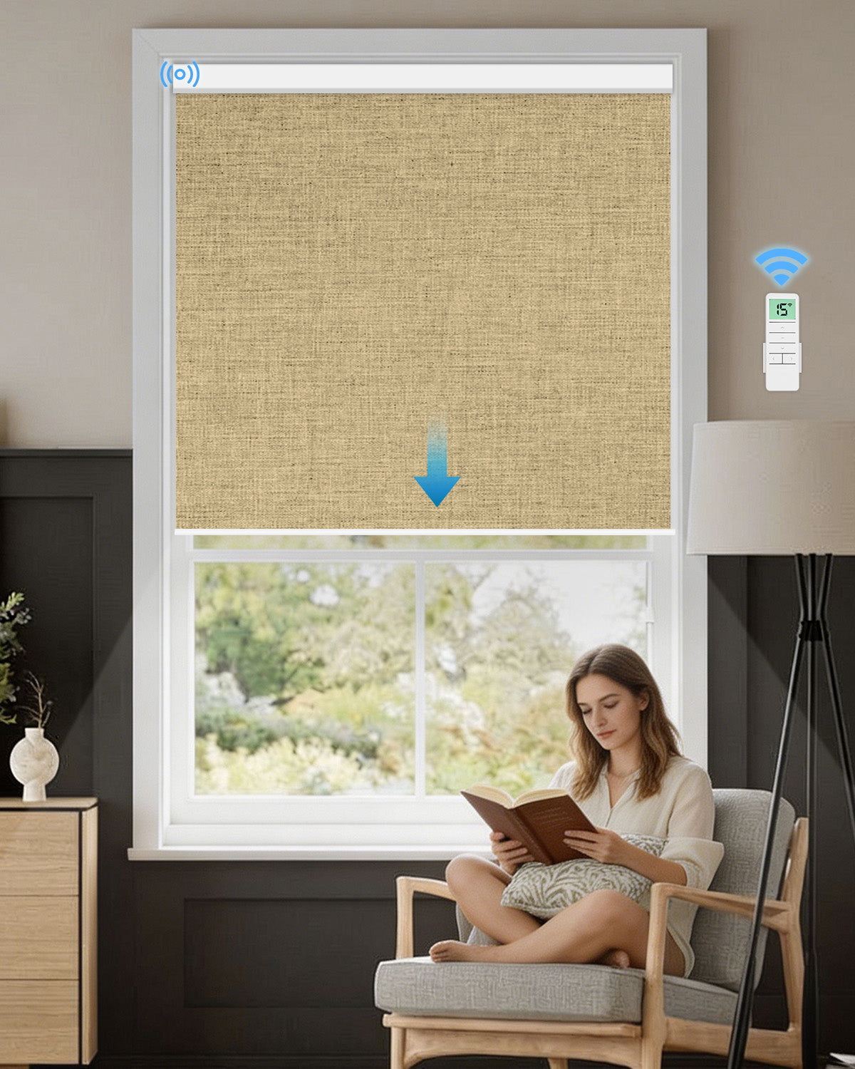 Smart Motorised Blackout Roller Blind
