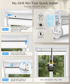 No-drill Motorized Blackout Roller Shade - Quick Install