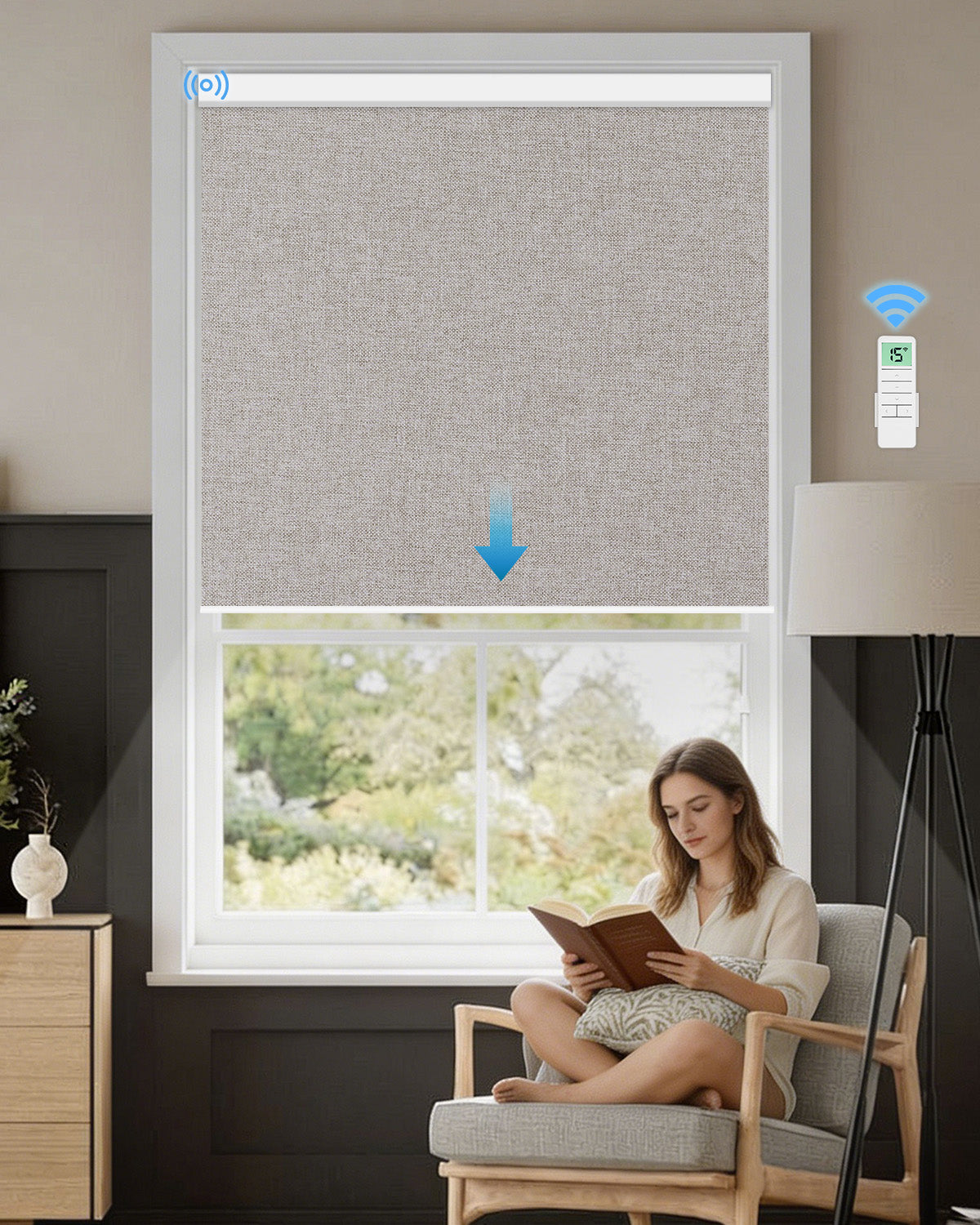 Smart Motorised Blackout Roller Blind