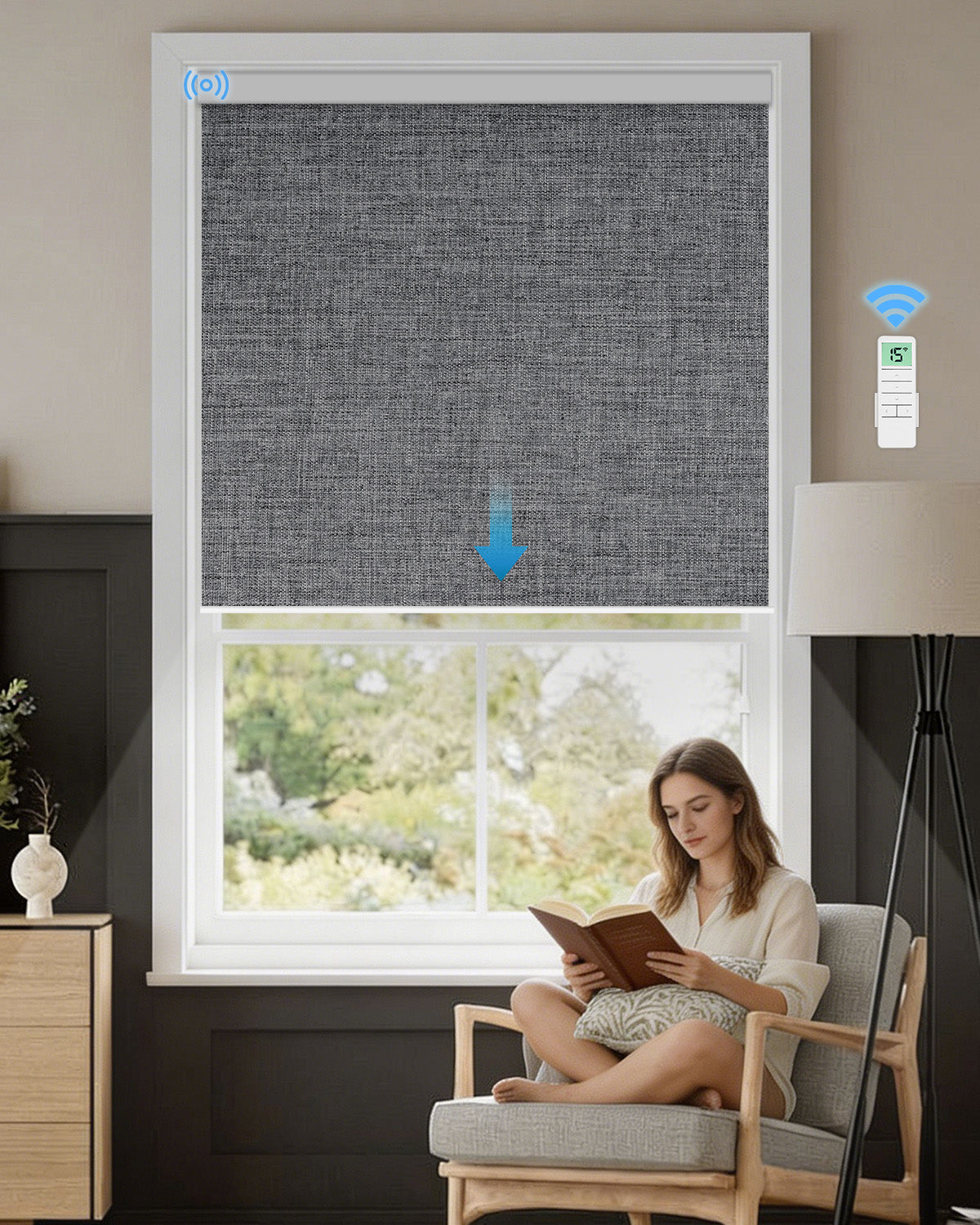 Smart Motorised Blackout Roller Blind