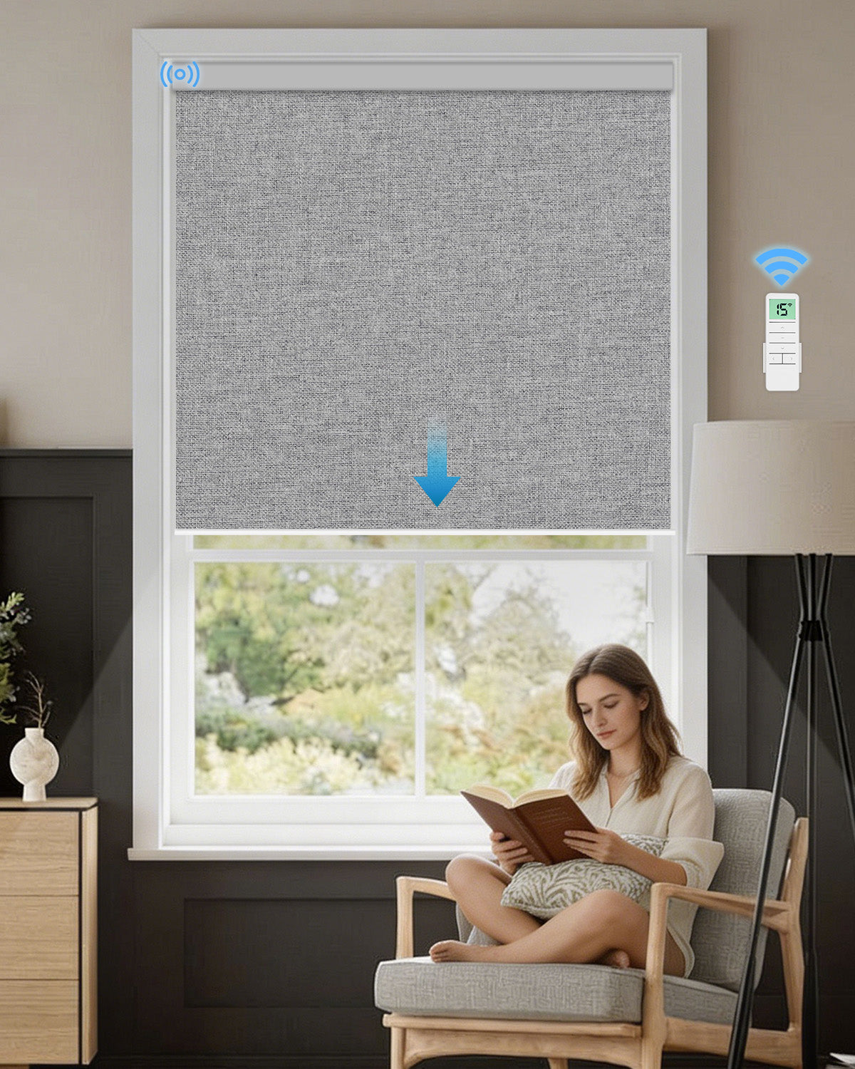 Smart Motorised Blackout Roller Blind