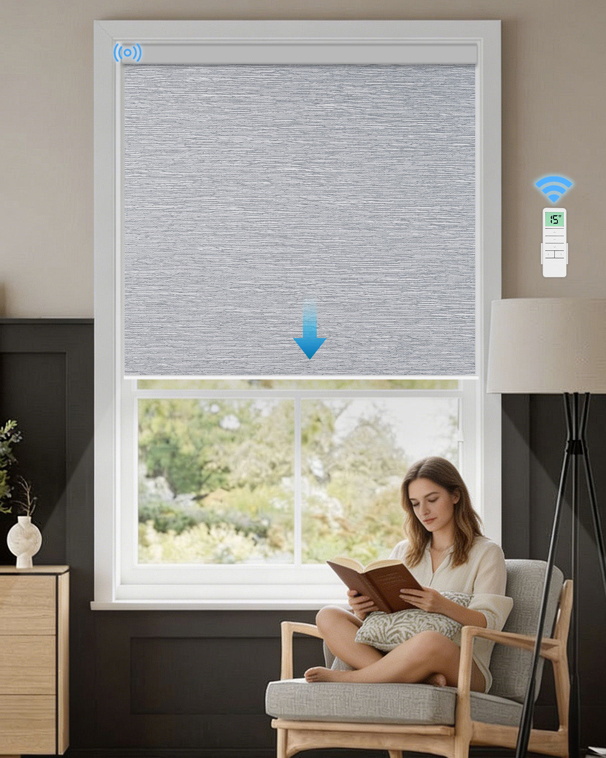 Smart Motorised Blackout Roller Blind