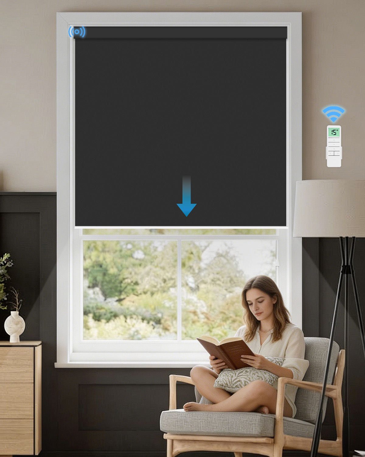 Smart Motorised Blackout Roller Blind