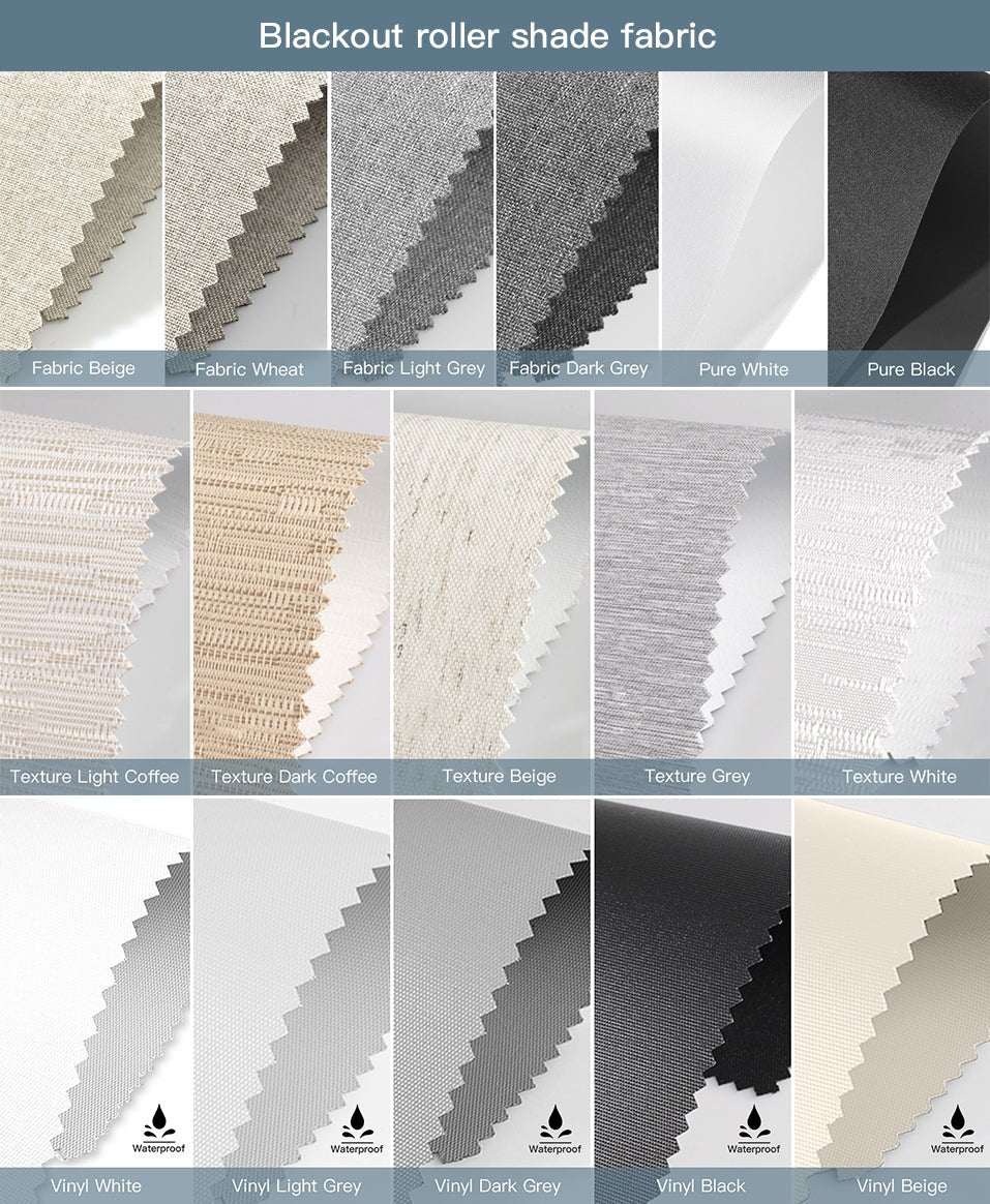 Fabric Samples for 100% Blackout Roller Shade and Zebra Blind (2 PCS) - Tokblind official
