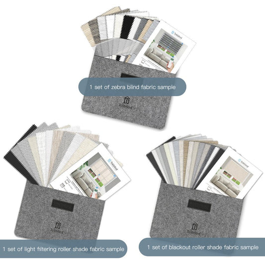 Fabric Samples for Roller Shade and Zebra Blind (3 PCS) - Tokblind official