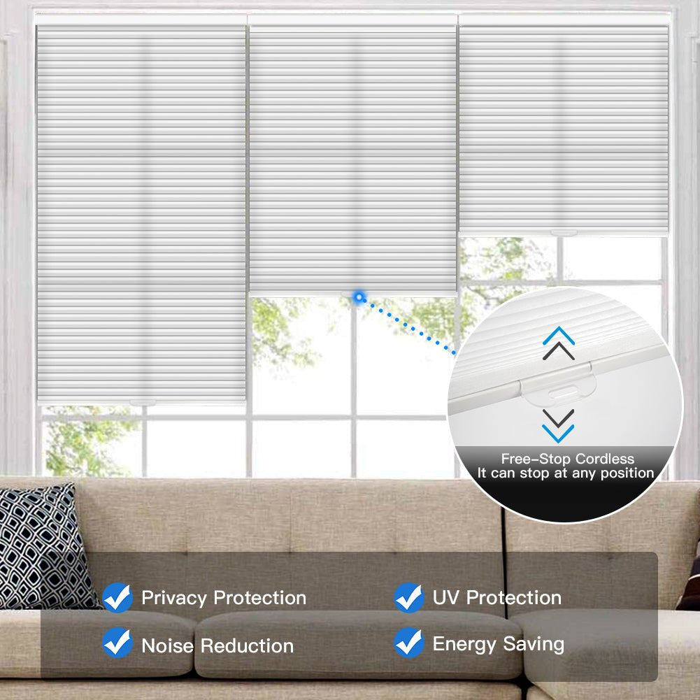 Manual Cordless Cellular Shade - Light Filtering - Tokblind official