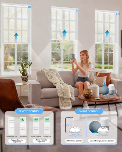 Motorized Light Filtering Fireproof Roller Shades - Tokblind official