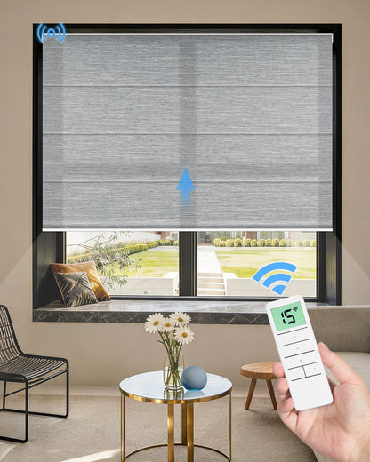 Motorized Roman Shades – Light Filtering, Customizable - Tokblind
