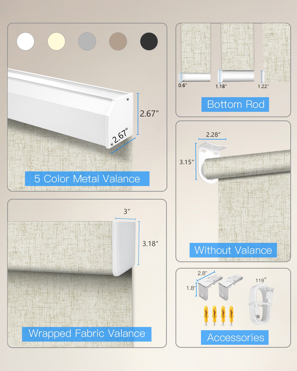 Smart Motorized Blackout Roller Shade - Tokblind official