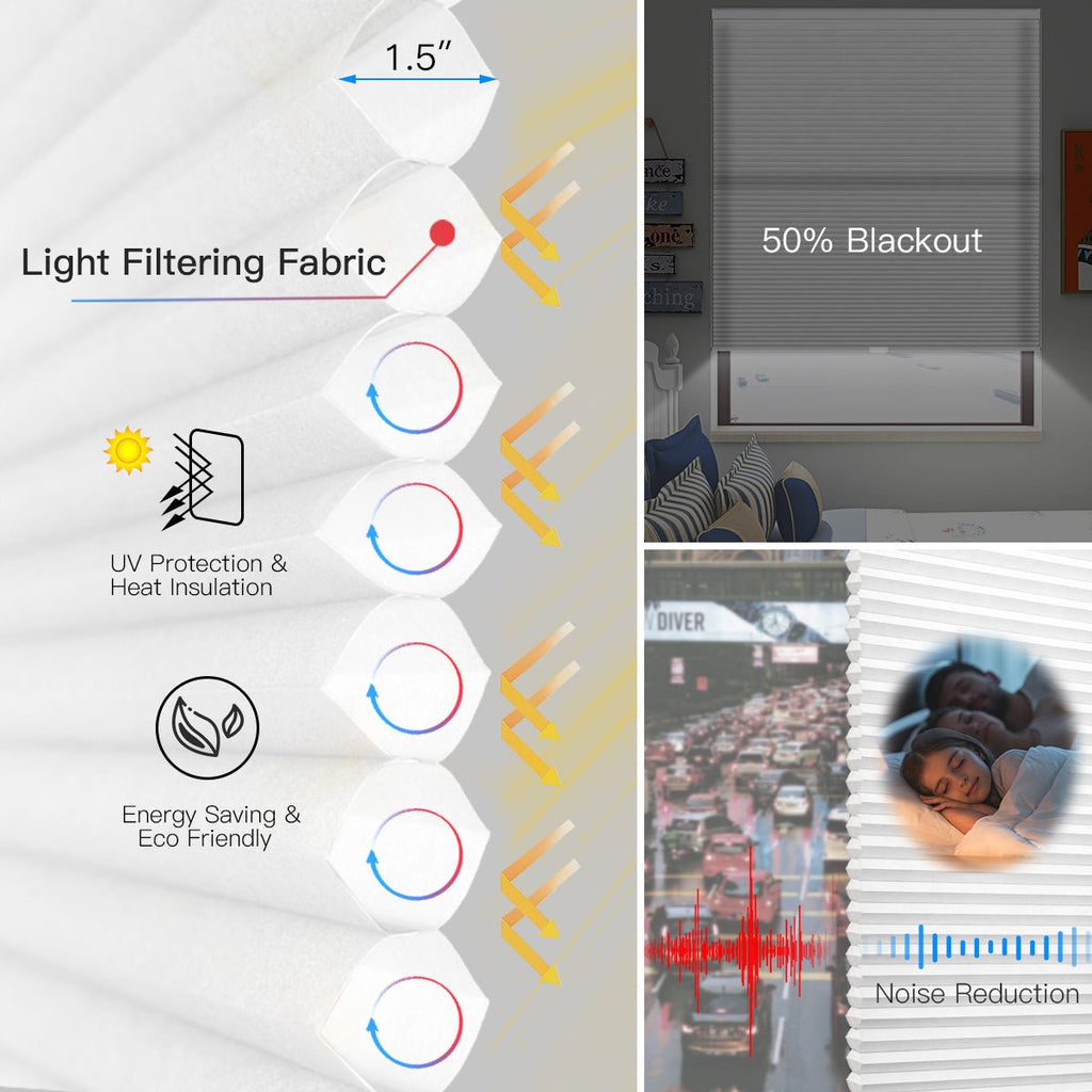 Top Down Bottom Up Manual Cellular Shade - Light Filtering - Tokblind official